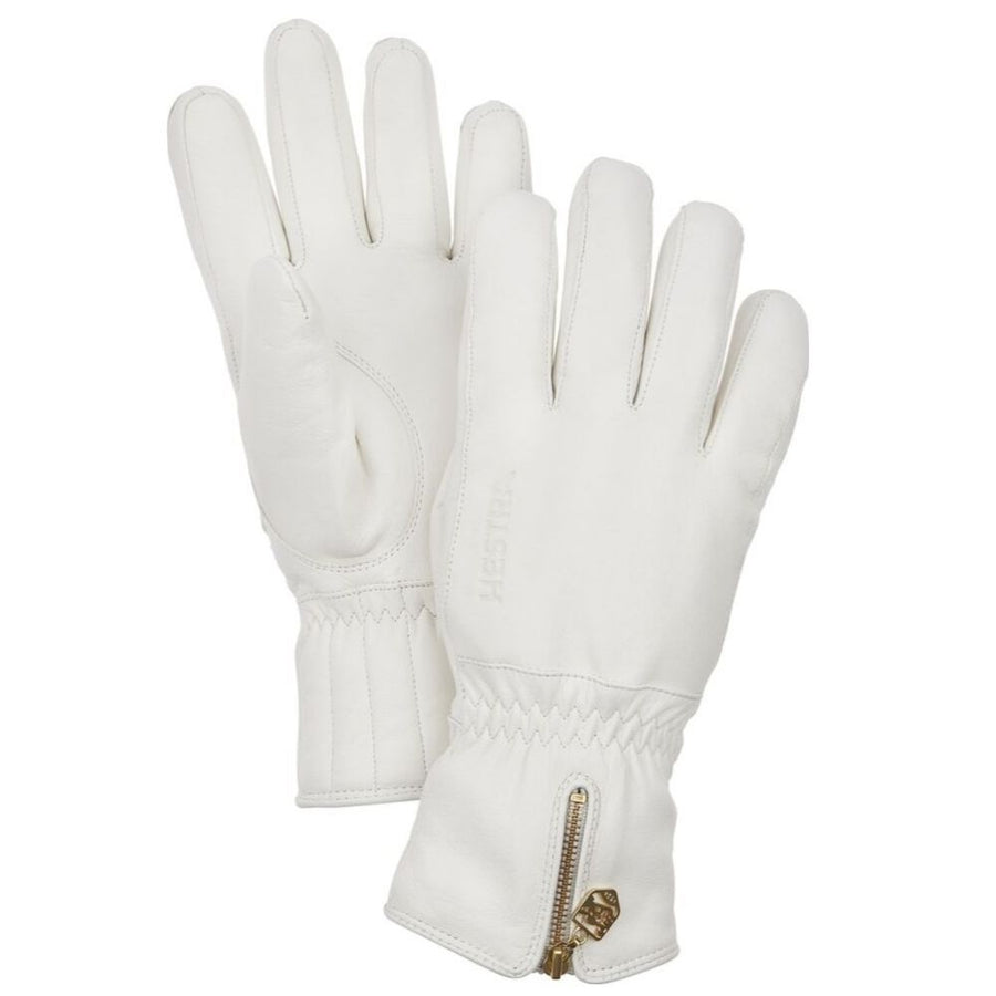 Hestra Leather Swisswool Ski Glove - White