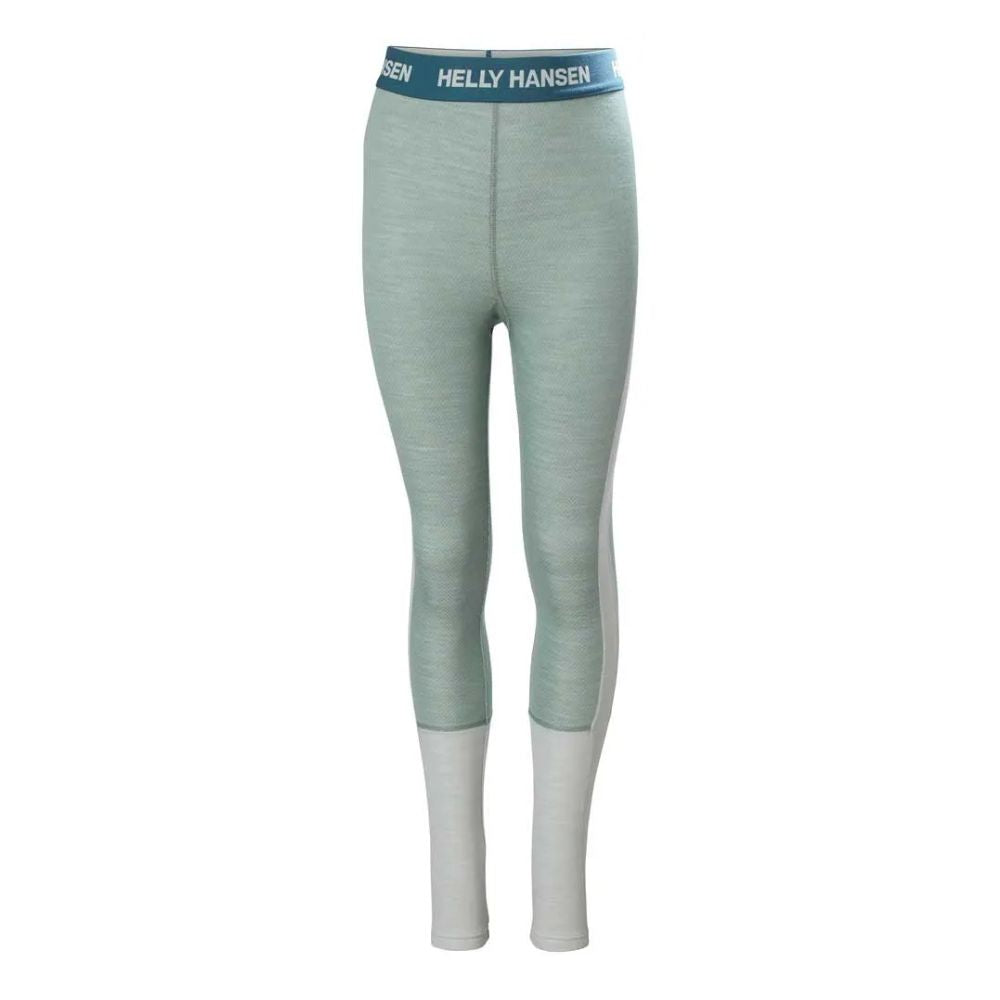 Helly Hansen Junior Lifa Merino Ski Thermals Midweight Set - Green Mist