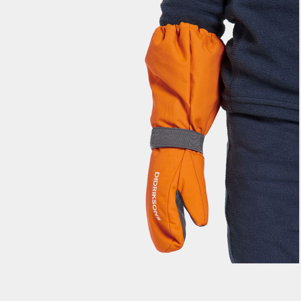 Biggles Kids Ski Mittens - Orange Jam 1000 x 1000