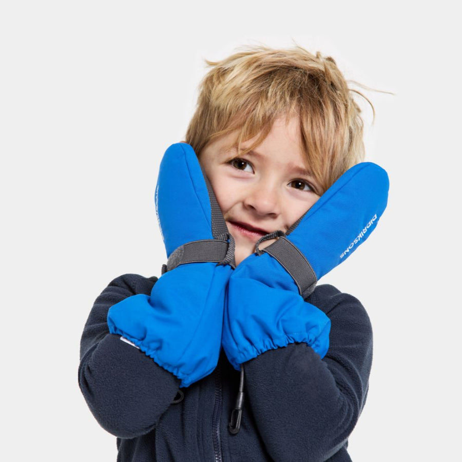 Biggles Kids Ski Mittens - Caribbean Blue 1000 x 1000