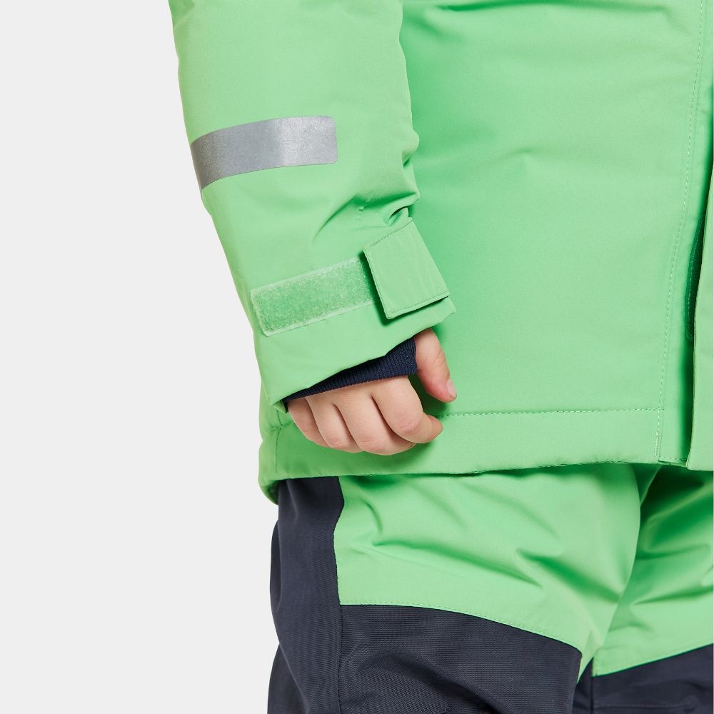 Didriksons Skare Kids Ski Jacket & Pants Set - Dusty Lime 1000 x 1000