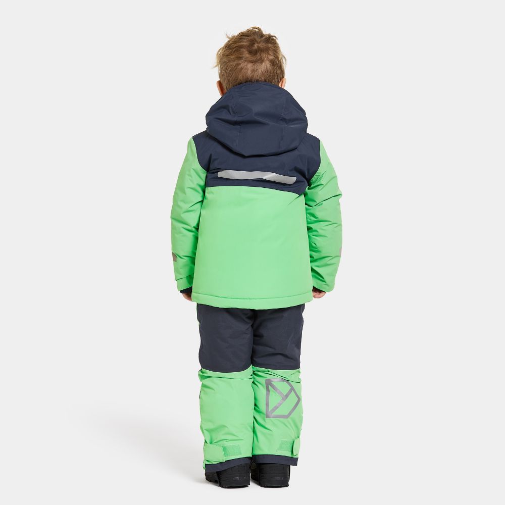 Didriksons Skare Kids Ski Jacket & Pants Set - Dusty Lime 1000 x 1000