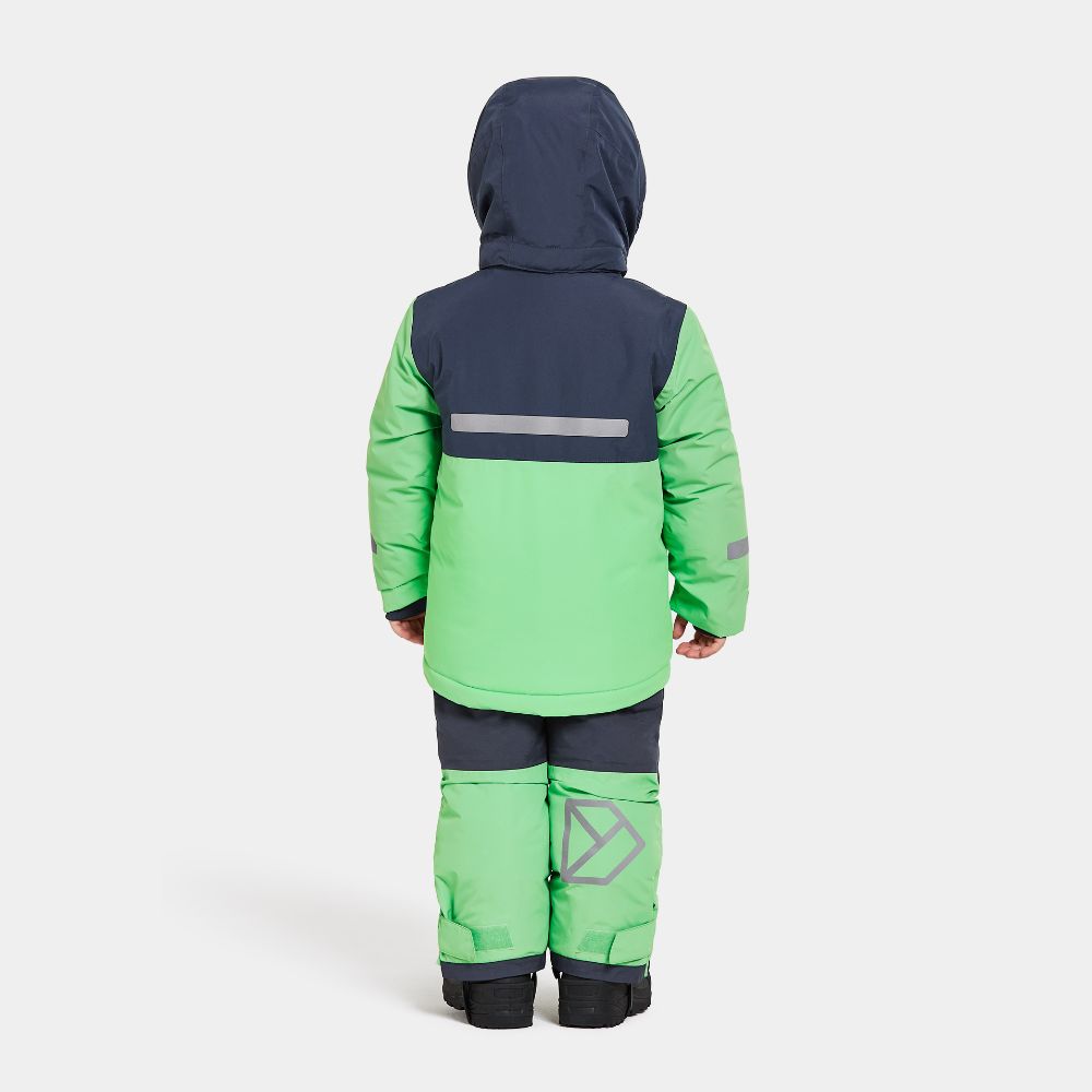 Didriksons Skare Kids Ski Jacket & Pants Set - Dusty Lime 1000 x 1000