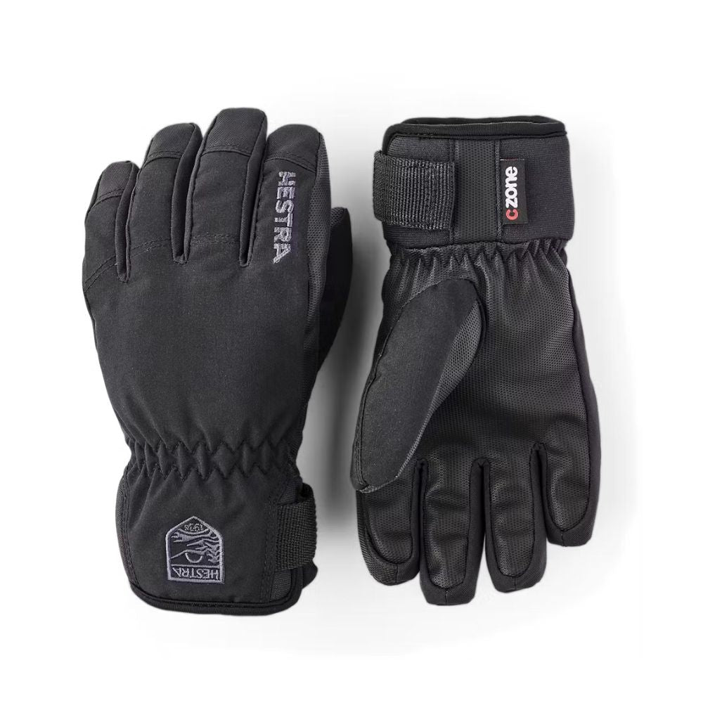 Hestra Ferox Primaloft Kids Ski Gloves - Black (32990) 1000 x 1000