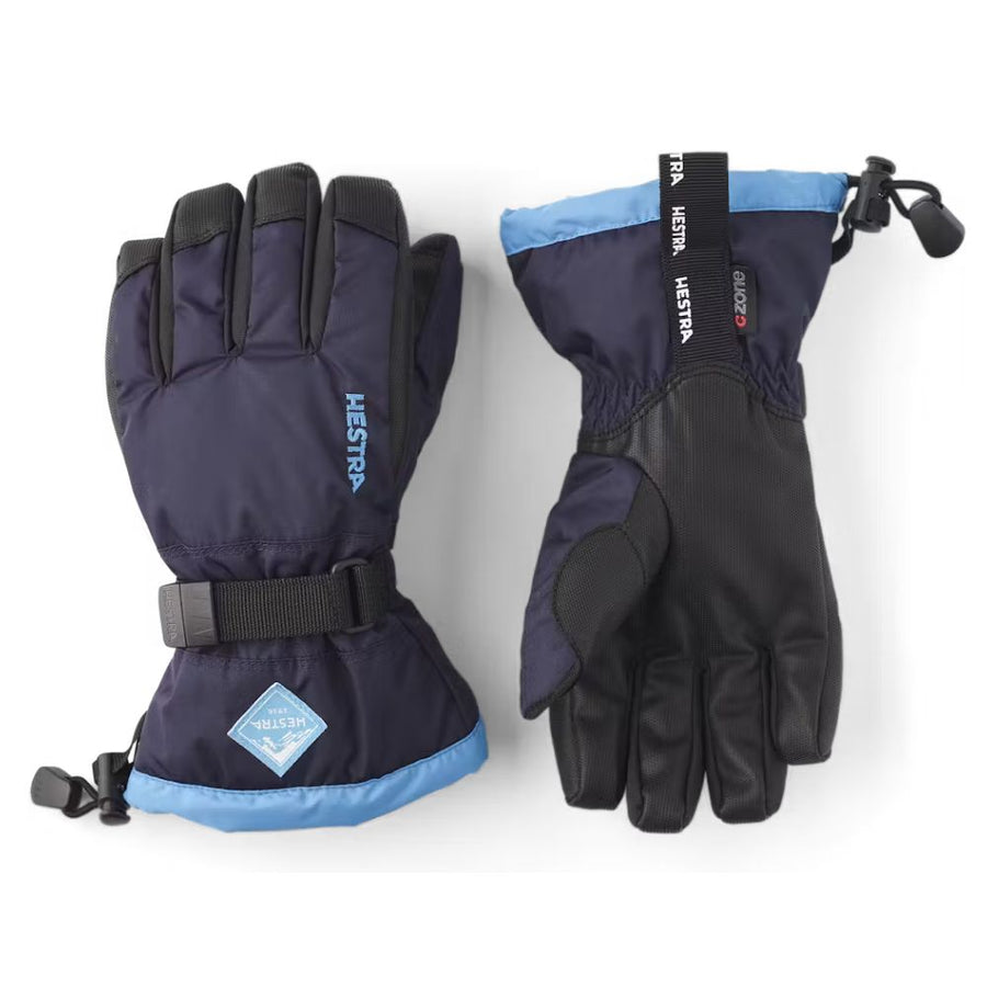 Hestra Gauntlet Czone Kids Ski Gloves - Dark Navy/Sky Blue (32531-290220)