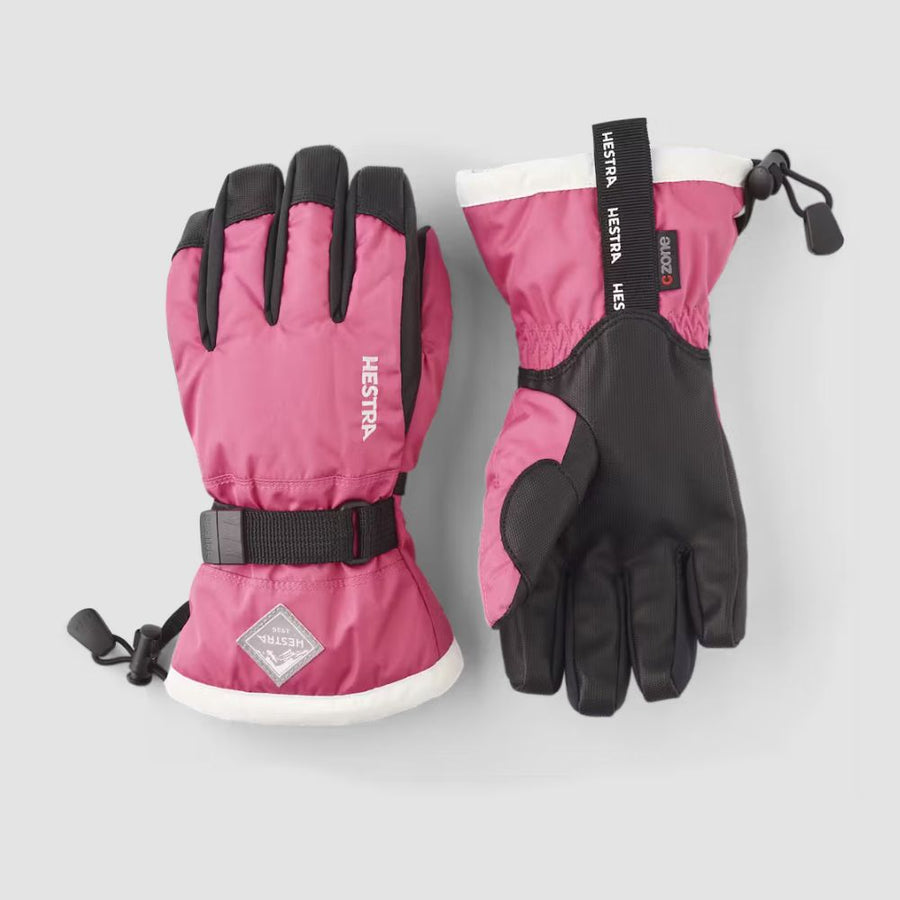 Hestra Gauntlet Czone Kids Ski Gloves - Fuchsia/Ivory (32531-930030) 1000 x 1000