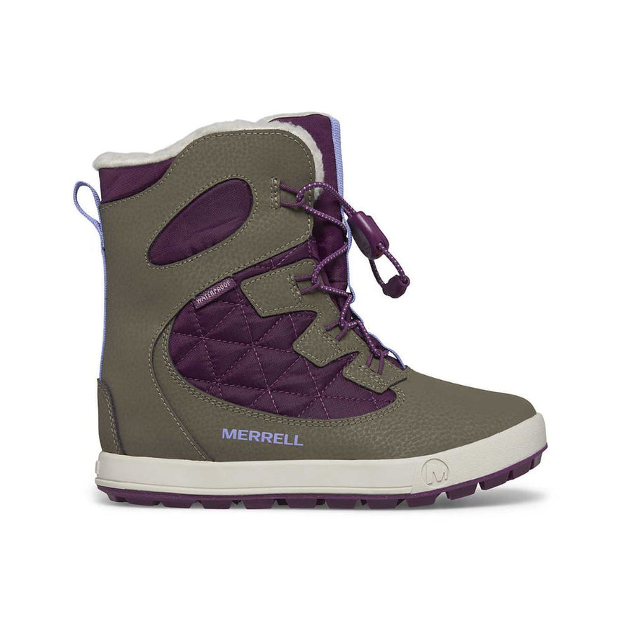 Merrell Snow Bank Kids Snow Boots - Truffle / Plum 1000 x 1000