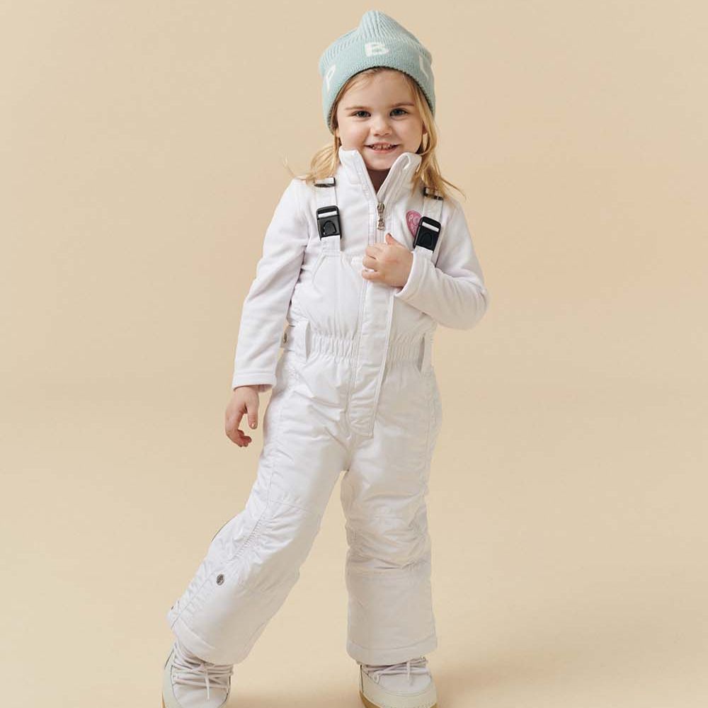 Poivre Blanc Girls Ski Bib Pants - White