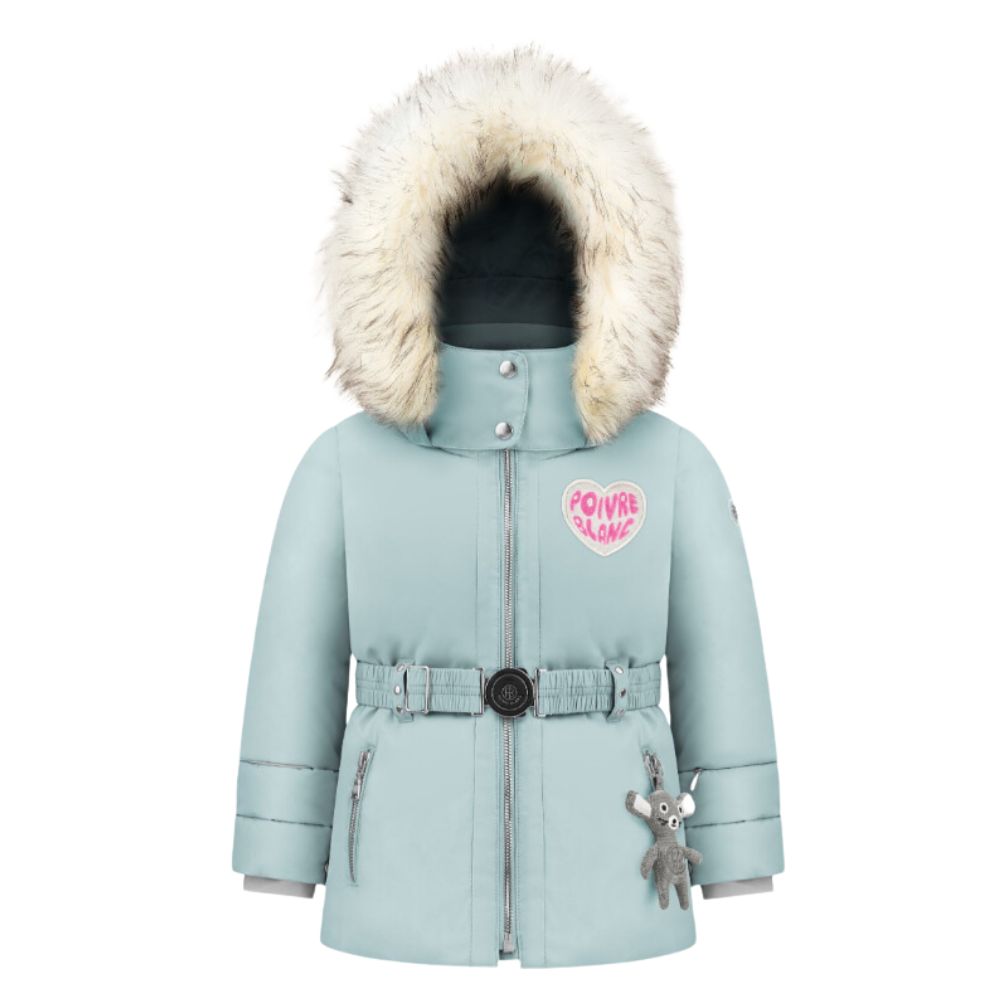 Poivre Blanc girls ski jacket, ski bib pants and micro fleece 2-7 yrs