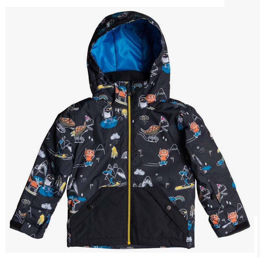 Quiksilver Little Mission Boys Ski Jacket - Black Snow Party