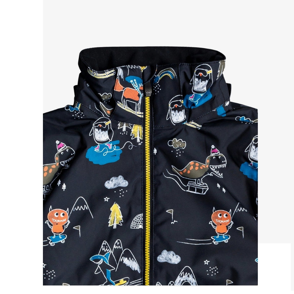 Quiksilver Little Mission Boys Ski Jacket - Black Snow Party