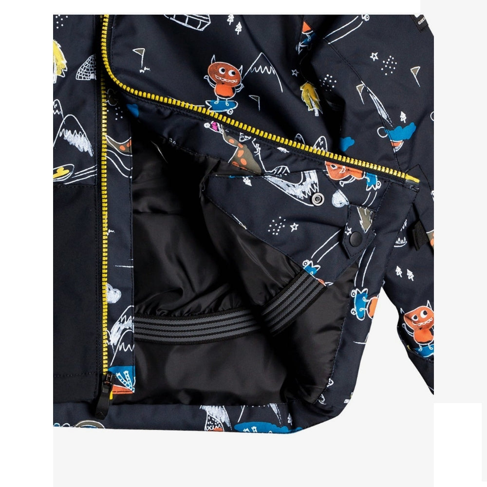 Quiksilver Little Mission Boys Ski Jacket - Black Snow Party