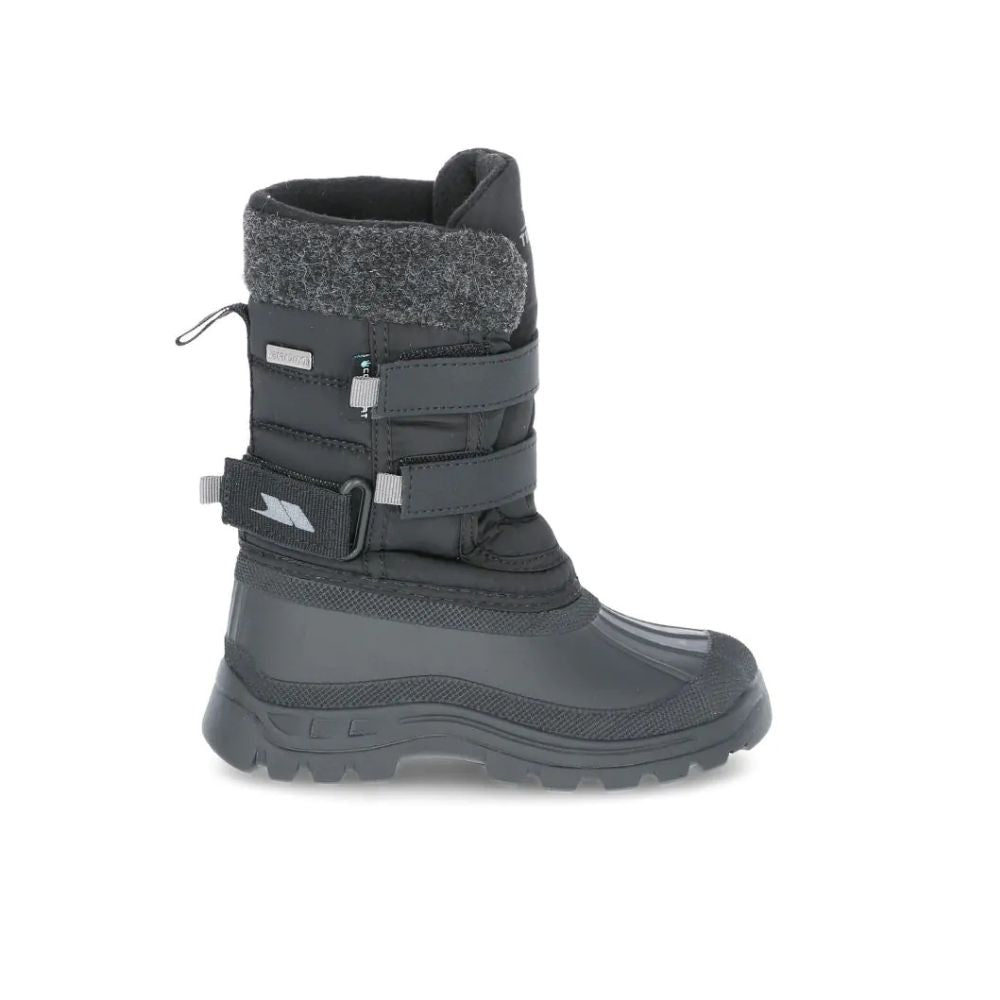 Trespass Strachan II Kids Snow Boots, Black 1000 x 1000