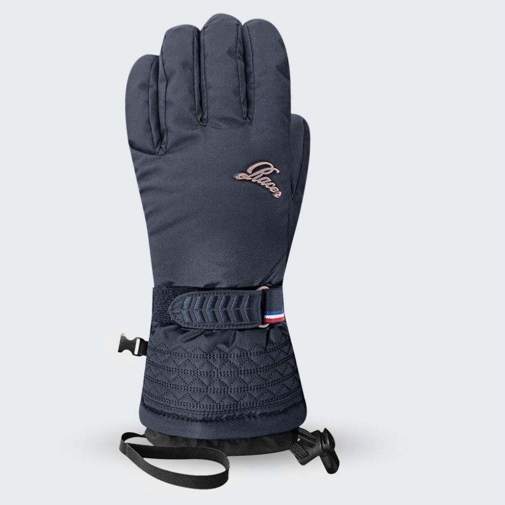 Racer Womens Goose Down Ski Gloves Navy